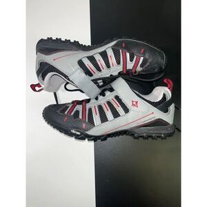Specialized Womens Tahoe Cycling Shoes Gray Red Lace Up Low Top Mesh